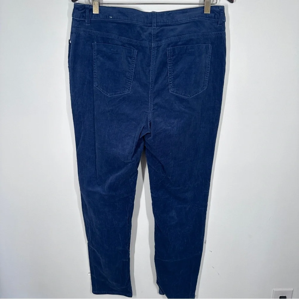 Chico's Navy Blue Corduroy Pants Size 1.5 10 Straight Leg This Wale